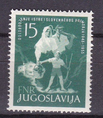 Iugoslavia 1953 aniversare MI 733 MNH
