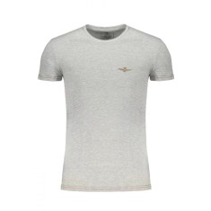 Aeronautica Militare Tricou barbati, cu mini logo brodat, Regular Fit, Gri deschis, 2XL