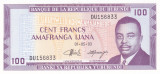 Bancnota Burundi 100 Franci 1993 - P29c UNC