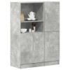 VidaXL Set dulap de bucătărie 2 piese Lemn prelucrat gri beton 3324145