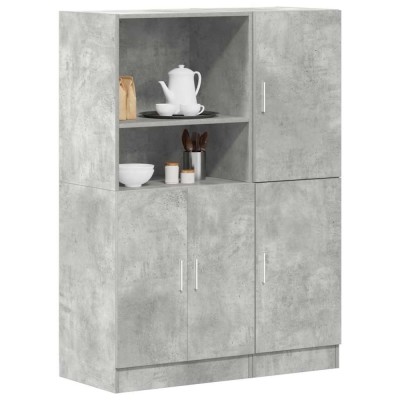 vidaXL Set dulap de bucătărie 2 piese Lemn prelucrat gri beton 3324145 foto
