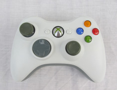 Controller/maneta Xbox 360 wireless alb foto
