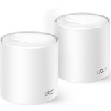 Sistem Mesh TP-Link Deco X10 (2-pack) Wi-Fi 6 Dual-Band Gigabit AX1500, cu acoperire completa pentru casa, Seamless Roaming, Self-Healing, Adaptive Pa