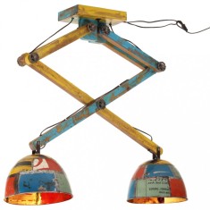 vidaXL Lampa de tavan 25 W, multicolor, 29x18x85 cm, E27 foto