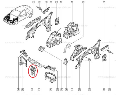 Suport traversa Renault Megane 1, suport central original 7751679680 Kft Auto foto