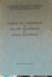 TABELE DE LOGARITMI CU CINCI ZECIMALE - ED. 1975