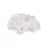 Floare textila pentru cusut sau lipit pe haine, diametru 10 cm, Alb, Crisalida