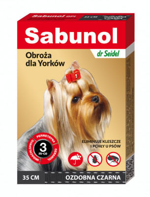 Zgarda antiparazitara caini, SABUNOL DOG GPI, 2-10 kg, negru, 35 cm AnimaPet MegaFood foto