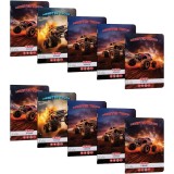 Set 10 Caiet Herlitz, A5, 48 file, 70g/mp, dictando, colturi rotunjite, motiv Monster Truck