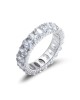 Inel Argint 925 Incrustat manual cu cristale albe ovale din zirconiu, Argintboutique