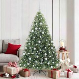 vidaXL Brad de Crăciun artificial cu 300 LED Verde 180 cm PE și PVC 3397851