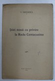 STIRI NOUA CU PRIVIRE LA RADU CANTACUZINO de V. MIHORDEA , 1936