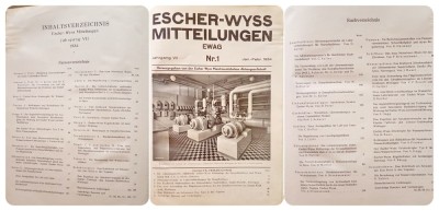 G756-I-Album Tehnic vechi- Germania 1934 ESCHER WYSS: Turbine HIDRAULICE-Turbocompresoare- Ventilatoare-Autovapoare-Pompe de stocare, utilitati Indus. foto