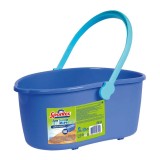 Galeata din plastic, Quick Max Profi Spontex, ovala, albastra, 10 L