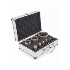 Set 9 piese freze diamantate si adaptor, M14/HEX, Powermat