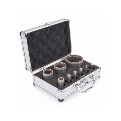 Set 9 piese freze diamantate si adaptor, M14/HEX, Powermat foto