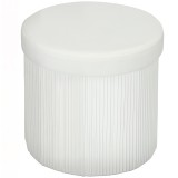 HOMCOM Puf depozitare Bancă depozitare pliabilă 35 L 38x38x38 cm Tapițerie din Catifea Cufăr de Depozitare Rotund Crem | Aosom Romania