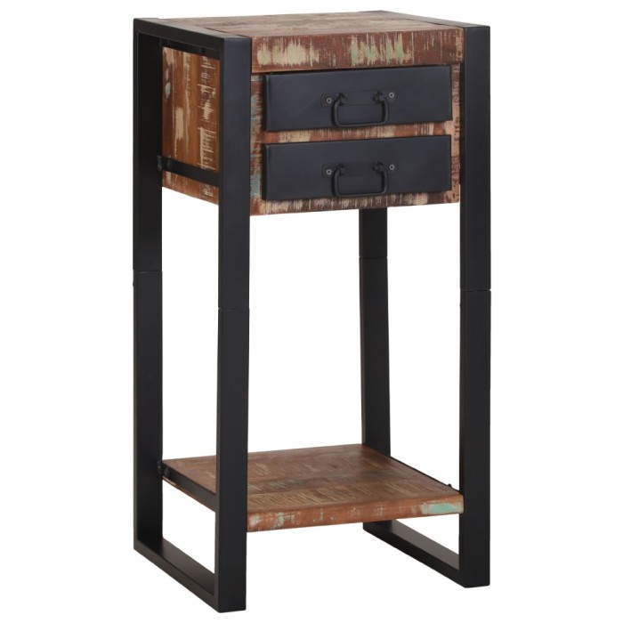 Gossi stand telefonic multicolor 40x40x80 cm lemn solid recuperat