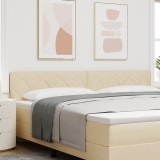Cap headboard LED vidaXL Design blocuri de diamant Crem 200 cm Țesătură