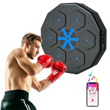 SPORTNOW Antrenor de Box cu Funcție de Muzică, Bluetooth, Puncte Luminoase, Montare pe Perete, Piele Ecologică, Negru | Aosom Romania