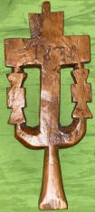 PRISTOLNIC,PECETAR SIGILIU VECHI PENTRU PRESCURI/PIESA FOARTE VECHE DATATA 1875/ INITIALE RITUALICE/ foto