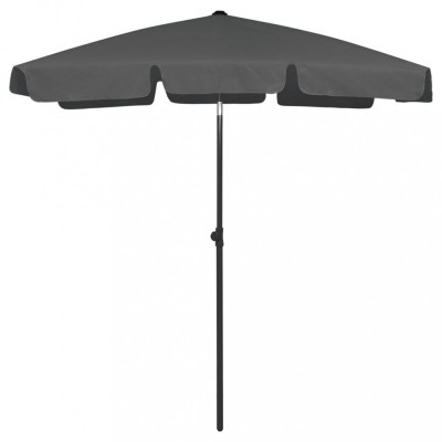 Umbrelă de plajă, antracit, 180x120 cm foto