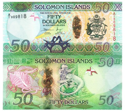 Insulele Solomon 50 Dolari 2013 P-35 Hibrid UNC foto