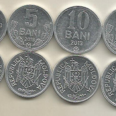 MOLDOVA SET / LOT 4 buc : 1 BAN + 5 BANI + 10 BANI + 25 BANI 2013 , a UNC / UNC