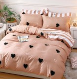 Cumpara ieftin Lenjerie Pat Akita Fx049, Bumbac, 4 Piese, Fara Elastic, Crem, Portocaliu