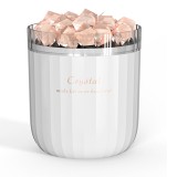 Umidificator cu lampa de sare, JeiibrZui, ABS/Polipropilena, 400 ml, USB, Alb