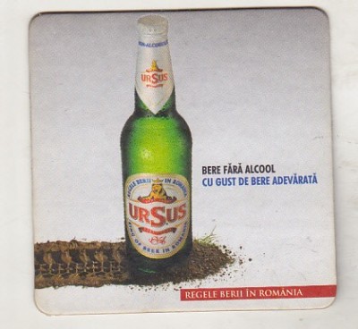 bnk div Suport de carton pentru halba/pahar bere - coaster - Ursus foto