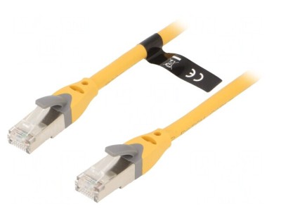 Patch cord galben S/FTP 6a 3m OFC PVC 27AWG foto