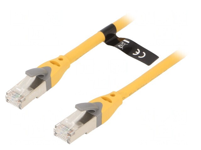 Patch cord galben S/FTP 6a 3m OFC PVC 27AWG