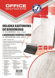 Coperta Carton Imitatie Piele 250g/mp, A4, 100/top Office Products - Alb