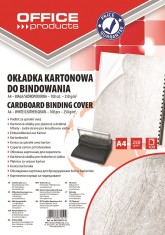 Coperta Carton Imitatie Piele 250g/mp, A4, 100/top Office Products - Alb foto
