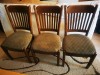 Scaun din lemn set 3 scaune vechi taburet vintage Romania made