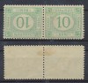 Romania 1908 Taxa de Plata timbru 10 bani nestampilat pereche tete-beche MLH, Istorie