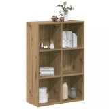 Dulap Biblioteca Stejar Artisan 66x30x98 cm vidaXL Lemn Maro Rafturi Multiple Depozitare Suport Carti