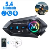 Casca Bluetooth Moto CerCip Y12, Pentru Motocicleta, Autonomie 13 ore, Anulare Zgomot, Rezistenta la apa, Sunet Hi-Fi, Bluetooth 5.4, Asistent Vocal,