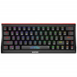 Tastatura Gaming Mecanica Marvo KG962W Rainbow Blue Switch, USB, iluminare Rainbow (Negru)