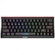 Tastatura Gaming Mecanica Marvo KG962W Rainbow Blue Switch, USB, iluminare Rainbow (Negru)