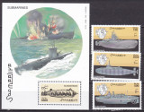 Somalia 2003 submarine serie + bloc MNH, Nestampilat