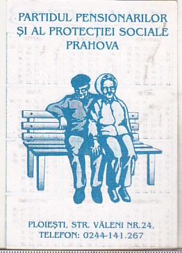 bnk cld Calendar de buzunar 2003 - Partidul Pensionarilor Prahova