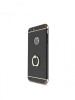Husa iPhone 7 Elegance Luxury 3in1 Ring Neagra, Protectie Completa, Anti-soc, Anti-zgarieturi
