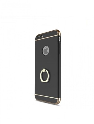 Husa Apple iPhone 7, Elegance Luxury 3in1 Ring Black foto