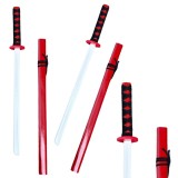 Katana din lemn rosie cu teaca, 70 cm, Lean 22124