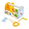Set Cutie de Scule din Lemn cu Unelte si Accesorii pentru Copii, Dimensiuni: 21, 5 x 11, 7 x 14, 5 cm