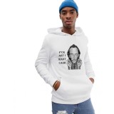 Hanorac Barbati Alb - Dali - I want CASH - 2XL