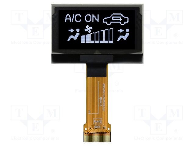 Ecran OLED grafic 1,54&quot; 128x64 RAYSTAR OPTRONICS - Dimensiune 42,04x27,22x1,41mm albă