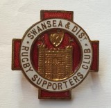 Insigna SUPERBA veche - SWANSEA &amp; DIST - RUGBY SUPPORTERS CLUB